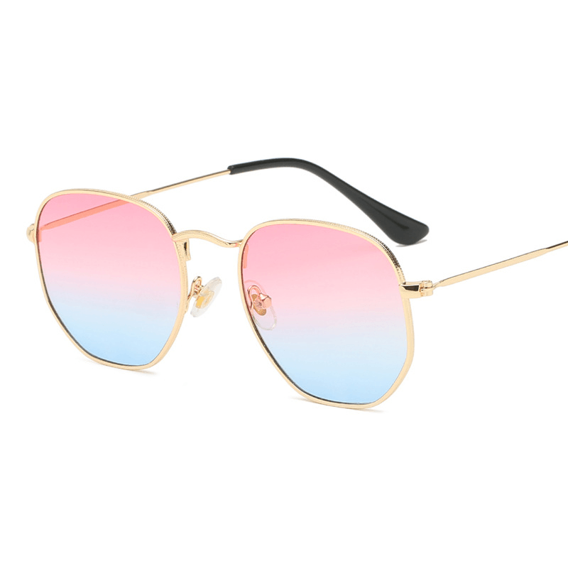 Harajuku Personality Irregular Sunglasses Fashion Metal Glasses Men'S Literary Style Sunglasses - MRSLM