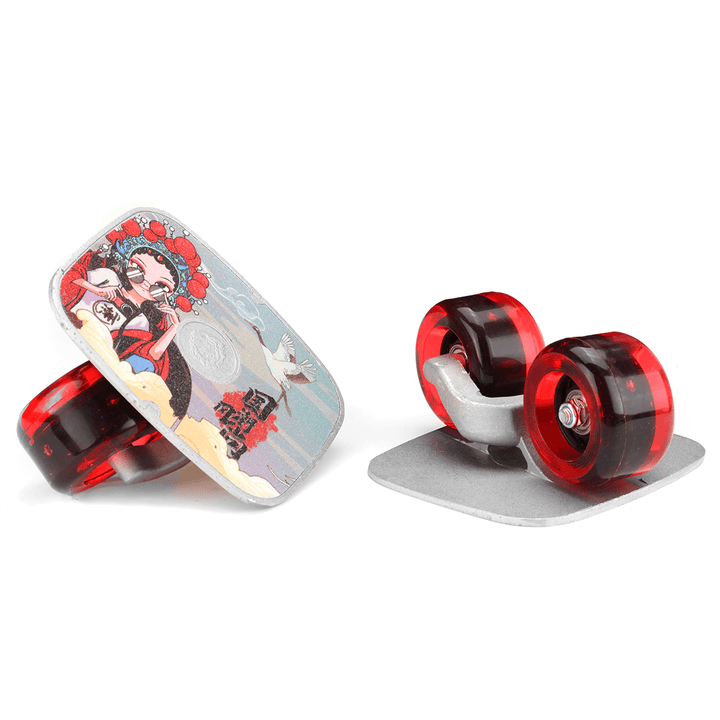 2 Pcs Skate Board PU Flashing Wheel Split Skateboard Drift Plate Roller Skate Outdoor Sport - MRSLM