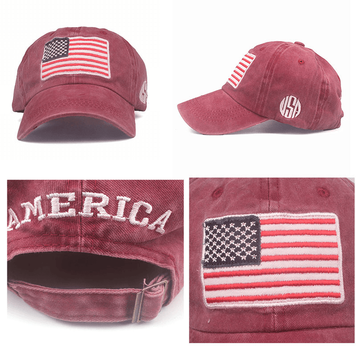 American Flag Embroidery Baseball Cap - MRSLM