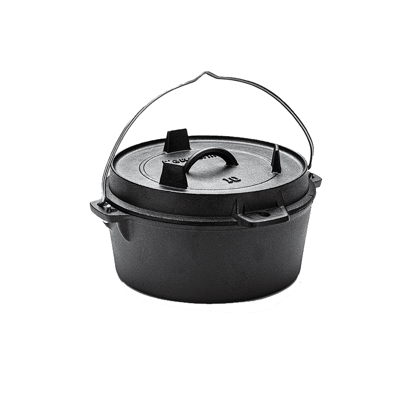 NATUREHIKE Outdoor Multi Purpose Cast Iron Pot Picnic Cooking Tools Frying Pan Soup Pot Cookware Culinary Enthusiasts - MRSLM