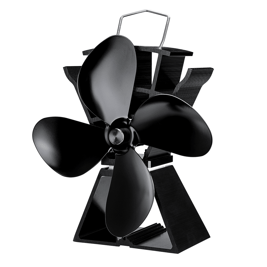 8.8 Inch Quiet 3/4 Blade EQ3-BK Stove Fan Fireplace Fire Heat Powered Saving Ecofan - MRSLM