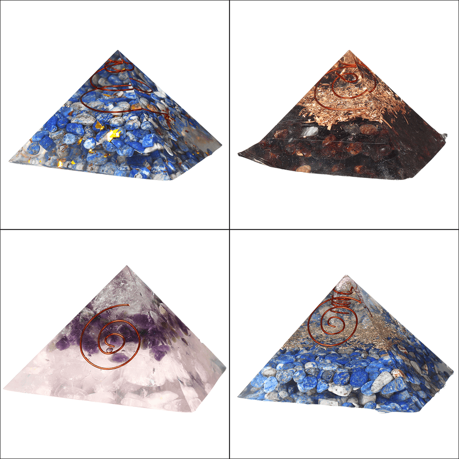 Pyramid Crystals Gemstone Meditation Yoga Energy Healing Stone Home Decoration - MRSLM