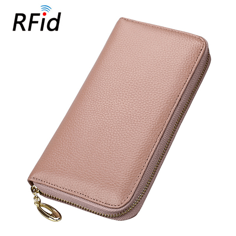 RFID Antimagnetic Genuine Leather Multi-Function Wallet - MRSLM