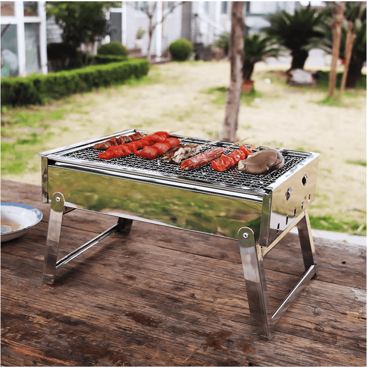 Ipree® Portable Folding Charcoal Stove Barbecue Oven Cooking Picnic Camping BBQ Grill - MRSLM