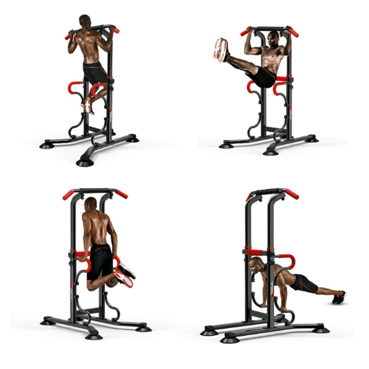 6 Level Height Adjustable Multi-Grip Chin up Bar Indoor Push up Station Rack Fitness Training Equipment - MRSLM