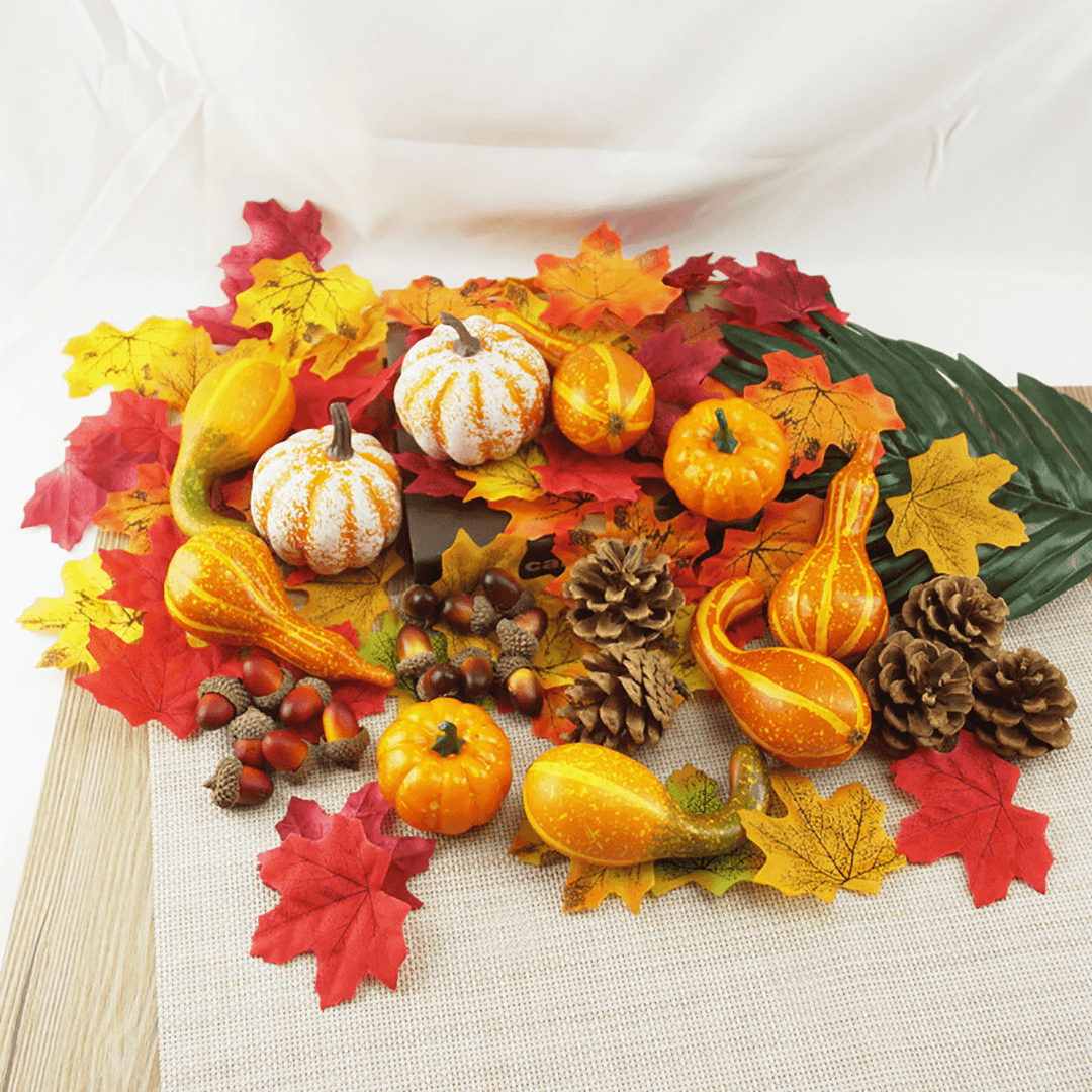 Simulation Pumpkin Acorn Harvest Festival Photography Props Foam Decor - MRSLM