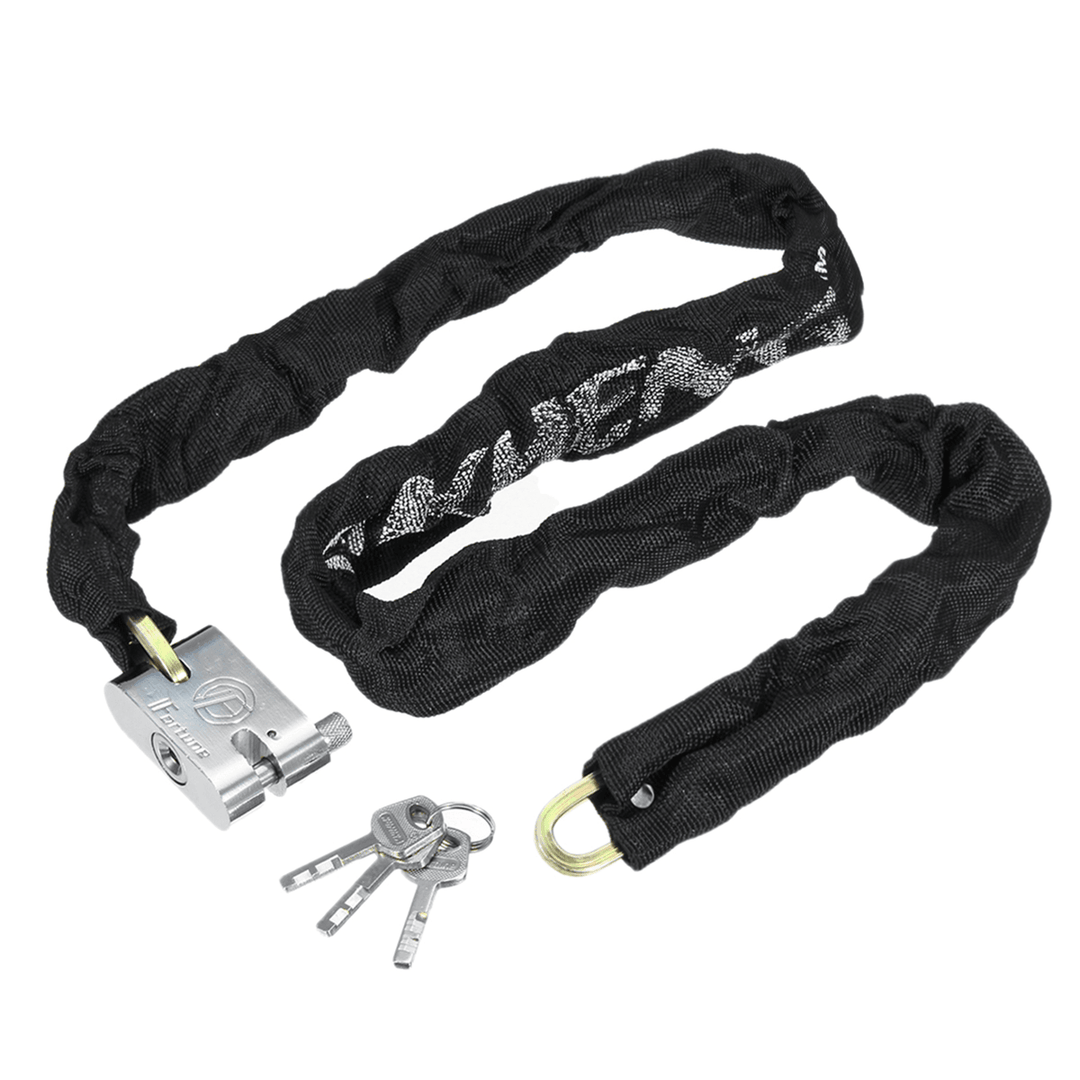 BIKIGHT 1.8M Metal Chain Lock Outdoor Motorbike Bicycle Scooter Padlock Cycling E-Bike Lock - MRSLM