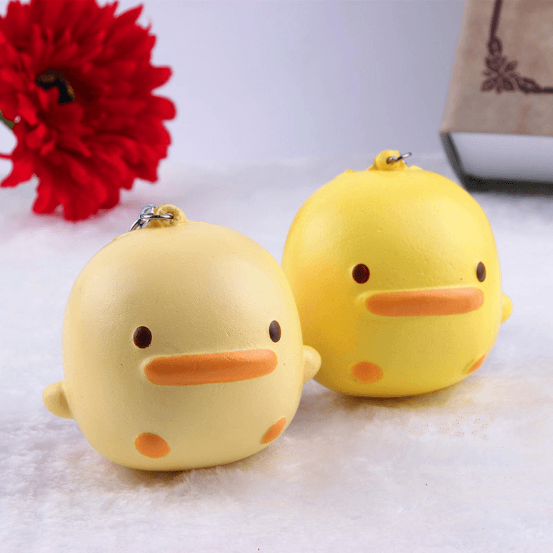 Squishy Yellow Duck Soft Cute Kawaii Phone Bag Strap Toy Gift 7*6.5*4Cm - MRSLM