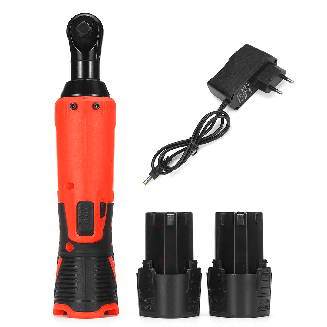 3/8" Cordless Ratchet Wrench 12V 100N.M Electric Wrench Kit W/ 1/2Pcs Battery - MRSLM