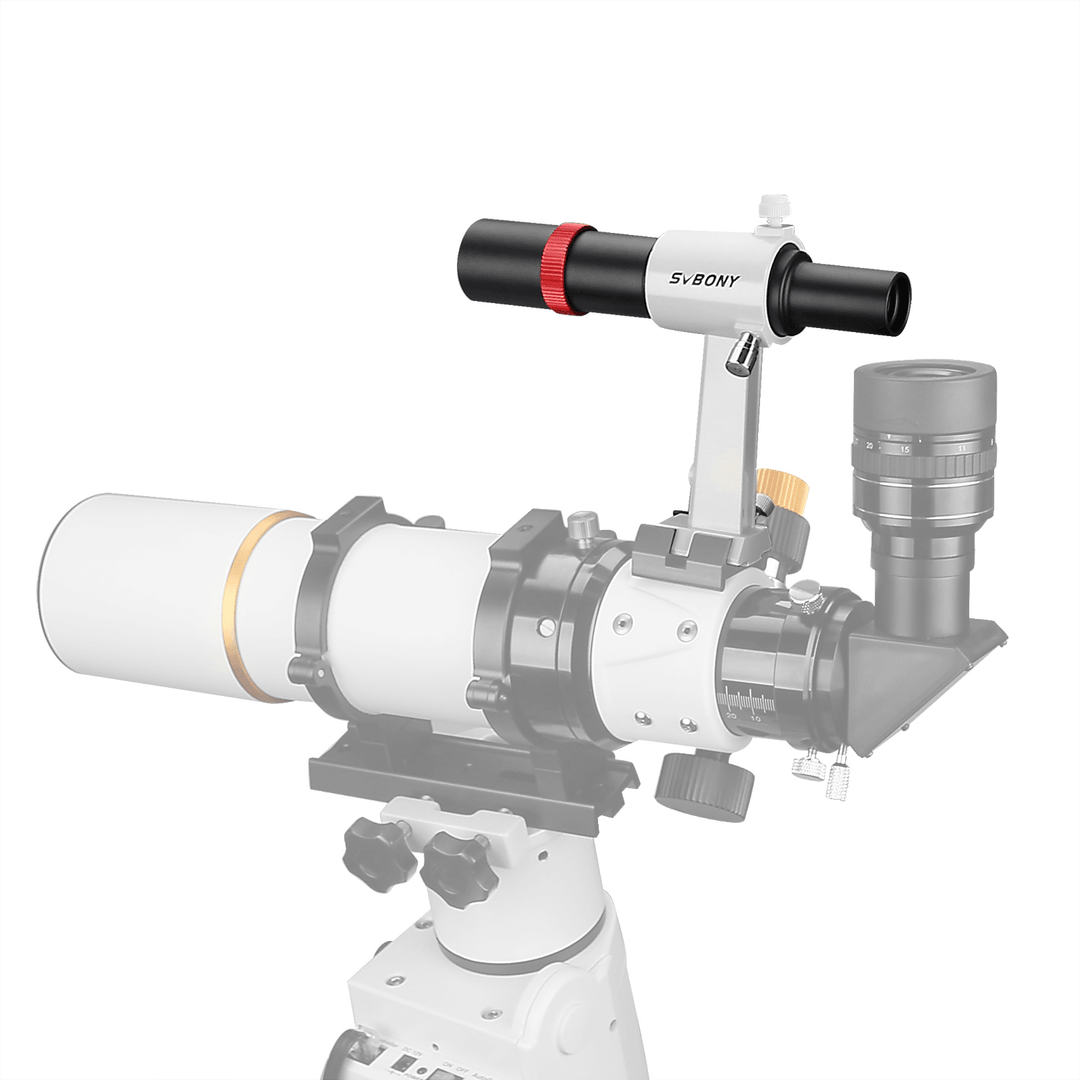 SVBONY SV182 6X30 Metal Finderscope for Astronomy Telescope with Crosshairs and Bracket - MRSLM