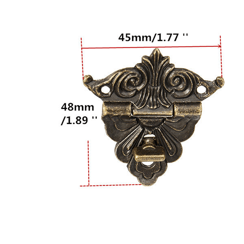 Small Box Buckle Clasp Antique Buckle Alloy Buckle Box Wooden Wine Box Lock - MRSLM