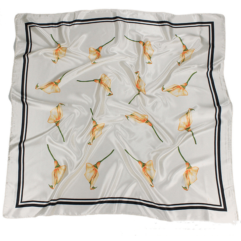 Silk Scarf Women 90X90Cm Silk Large Square Scarf - MRSLM