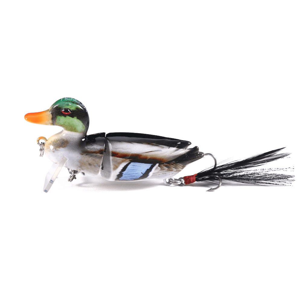 HENGJIA J102 5PSC Duck Fishing Lure Set Rotating Tail Popper Topwater Swim Crankbait Artificial Hard Bait - MRSLM