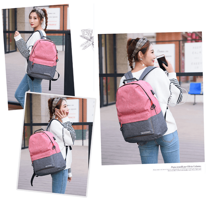 25L Outdoor USB Anti-Theft Laptop Backpack Travel Business School Bag Rucksack - MRSLM