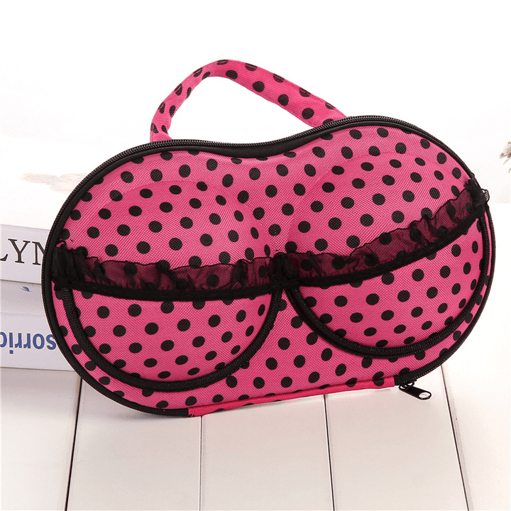 Large Capacity Creative Bra Underwear Storage Box Travel Bag Portable Organizer Bags with Net 32Cm - MRSLM