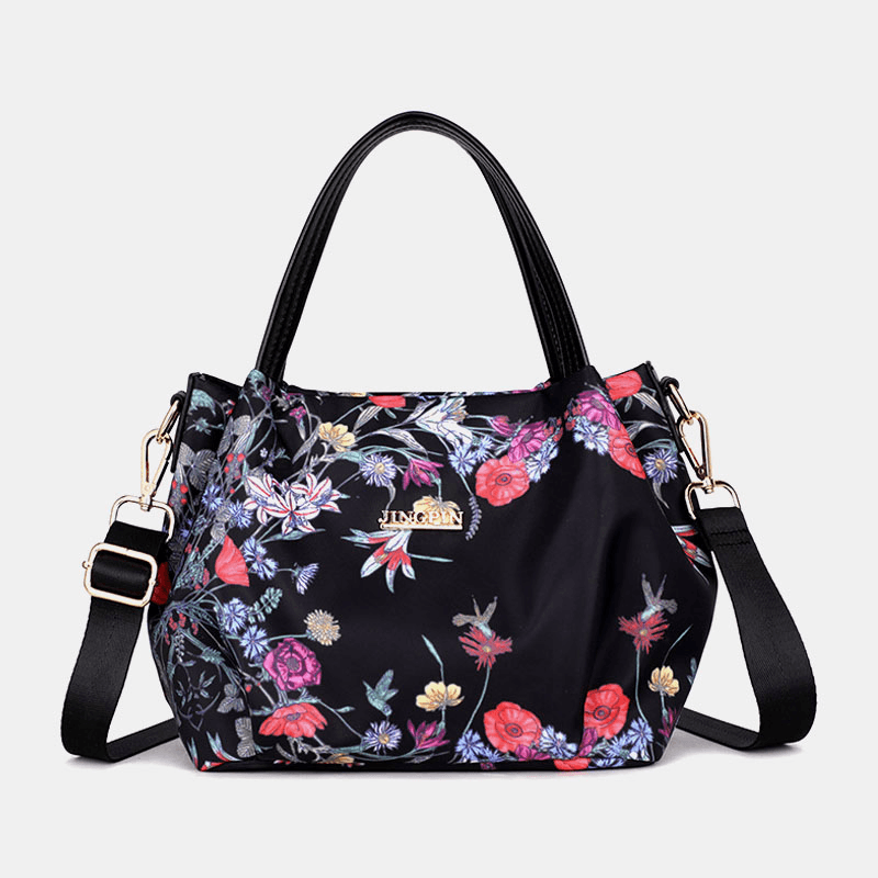 Women Fashion Flower Handbag Printed Crossbody Bag - MRSLM