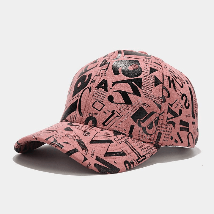 Graffiti Alphabet Baseball Cap Female Summer Outdoor Sunscreen - MRSLM