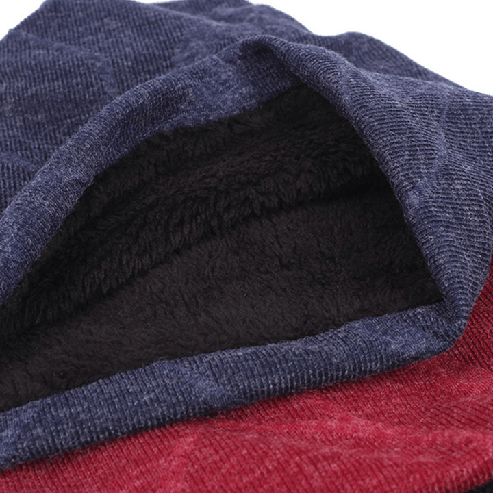 Men Women Cotton Solid Warm Beanie Hats Winter Outdoor Thicken Soft Leisure Cap - MRSLM