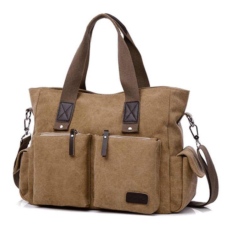 Large Capacity Men Women Canvas Multifunctional Crossbody Bag Canvas Outdoor Handbag - MRSLM