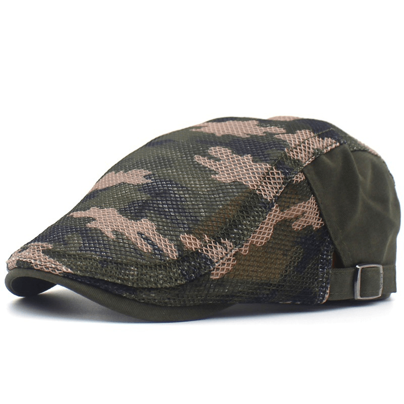 Camouflage Mesh Cloth Beret Men and Women Casual - MRSLM