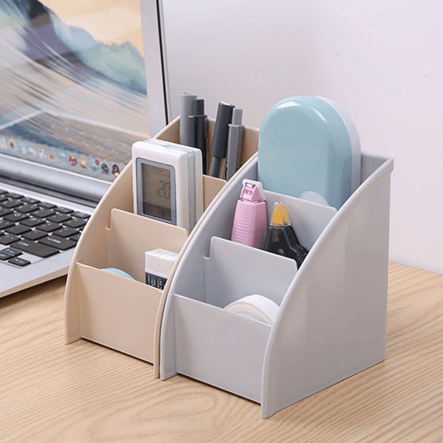 Remote Control Phone Stand Holder Desktop Organizer Home Office Storage Boxes - MRSLM