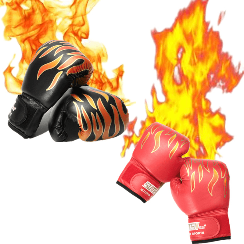 1 Pair Muay Thai Boxing Gloves Sparring Fight Training Coaching Fitness Gloves Child Kids Boxing Gloves - MRSLM