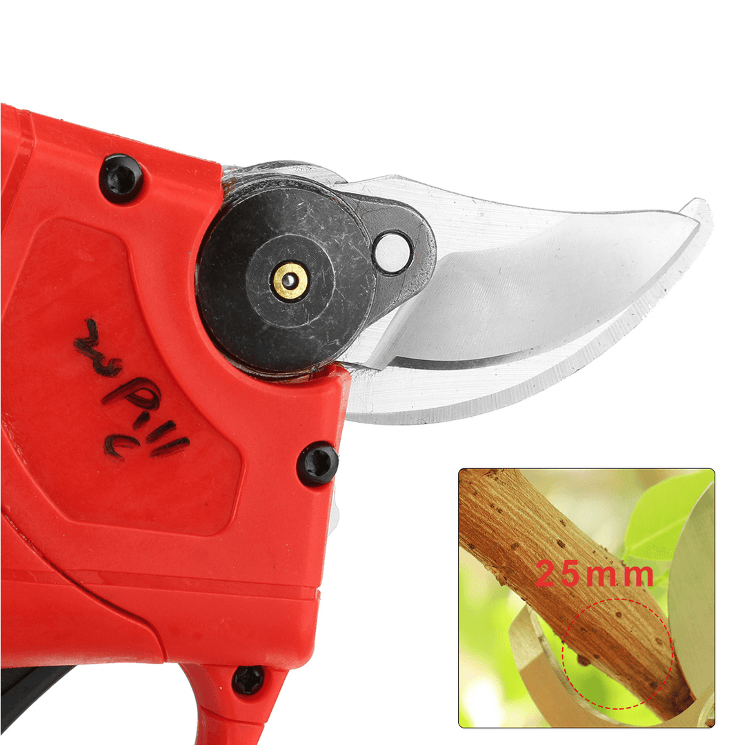 25Mm Electric Pruning Shears Pruning Scissors Bypass Sharpener Clippers for Garden Tool Bonsai Flower Cultivating Tool - MRSLM