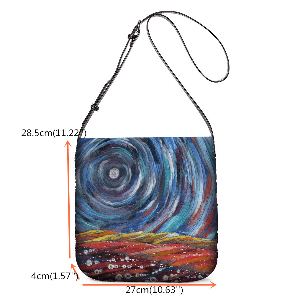 Women Starry Sky Colorful DIY Lamb Hair Bag Crossbody Bag - MRSLM