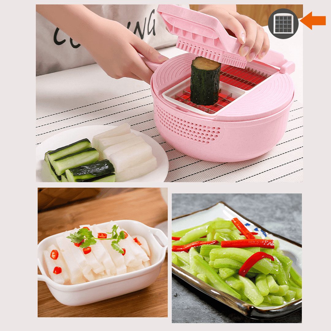 9 in 1 Multifunctional Easy Food Chopper Cutter Vegetable Cutter Blender Chopper Slicer - MRSLM