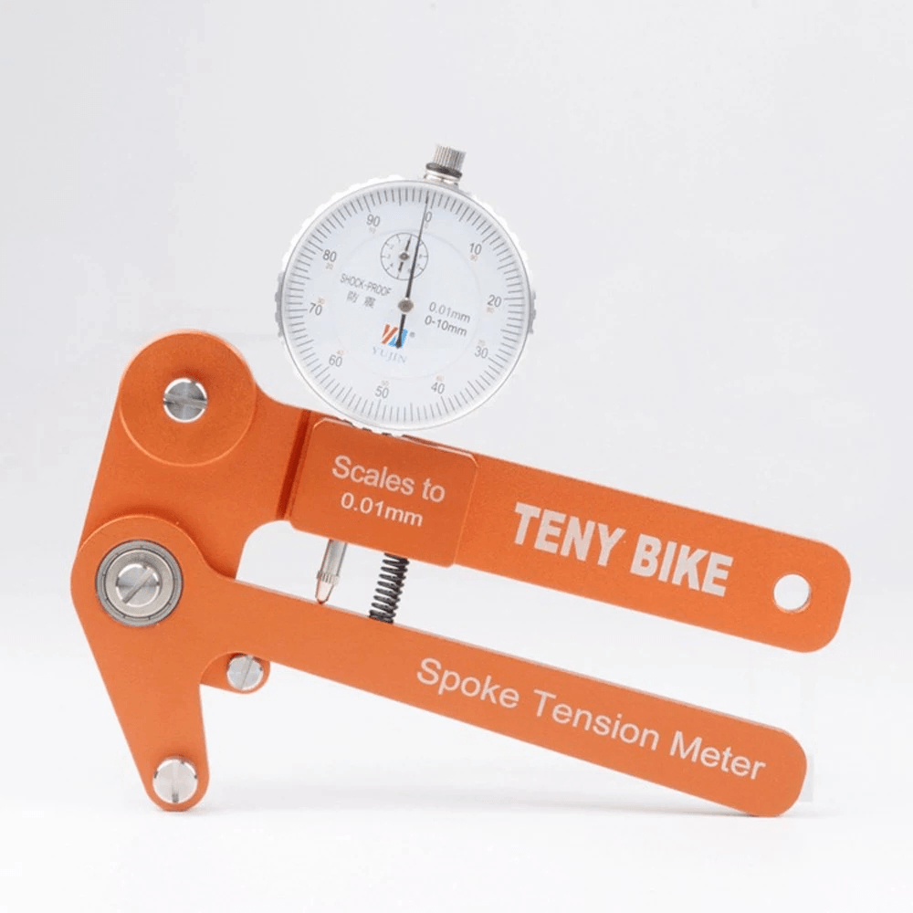 Aluminum Alloy Spoke Tension Meter Bikes Indicator Tensiometer Scales to 0.01Mm Wheel Correction Rim Adjustment Tool - MRSLM