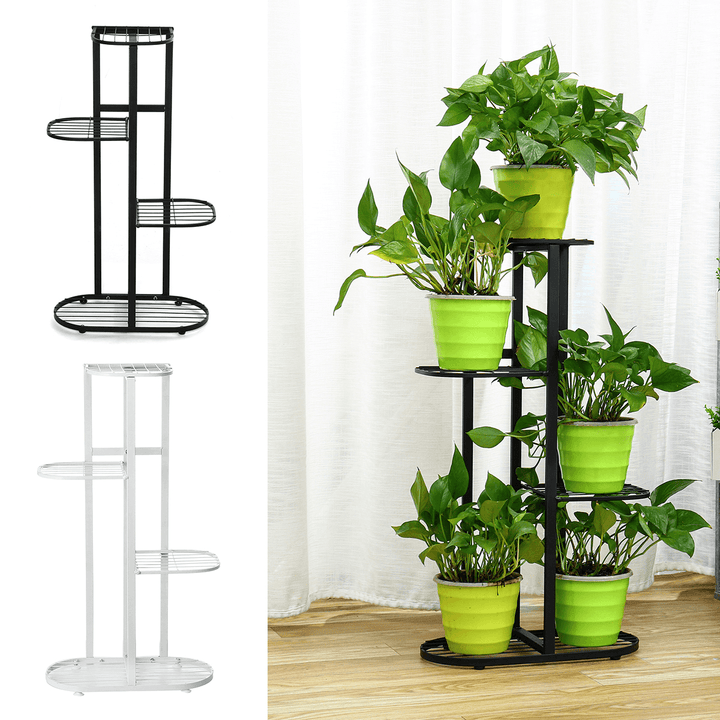 5 Tier Tall Plant Stand Rack Multiple Flower Pot Holder Shelf for Indoor Outdoor - MRSLM