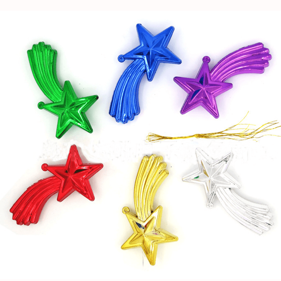 6Pcs Christams Xmas Tree Hanging Decoration Boots Stars Pine Cones - MRSLM