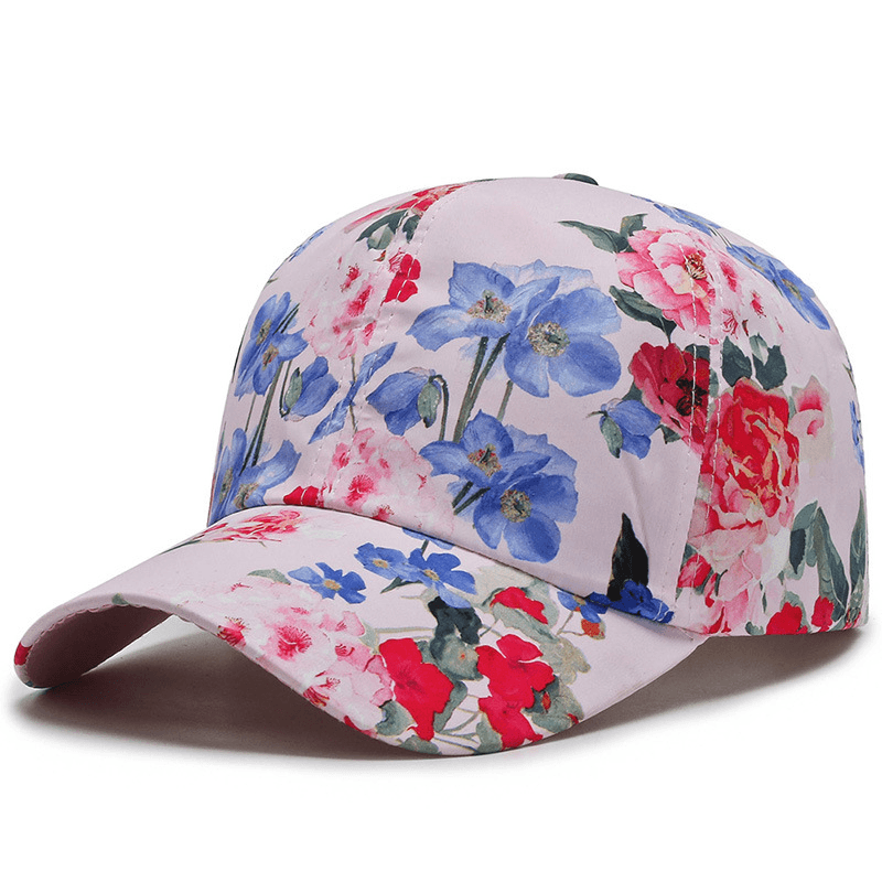 All-Match Cotton Sunshade Small Floral Baseball Cap - MRSLM