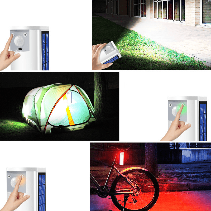 XANES® 260LM Multifunctional Solar Camping Light Waterproof Power Bank 3 Modes Work Lamp Outdoor Travel Hiking Tent Light - MRSLM