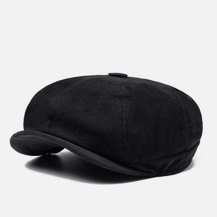 Unisex British Retro Beret Caps Corduroy Cap - MRSLM