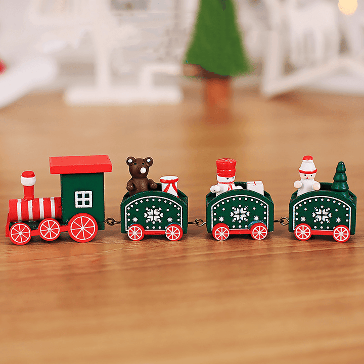 Wooden Train Children Kindergarten Holiday Christmas Gifts - MRSLM