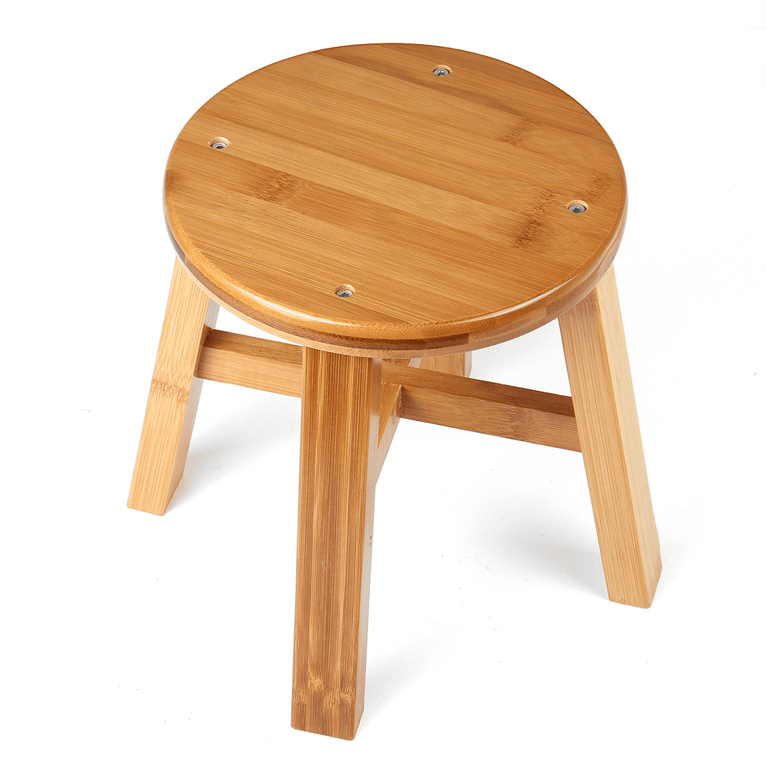 Circular Solid Wooden Stool Small Bench Sofa Tea Table Chair Shoe Bench Stool for Children'S Adult Stool Living Room - MRSLM