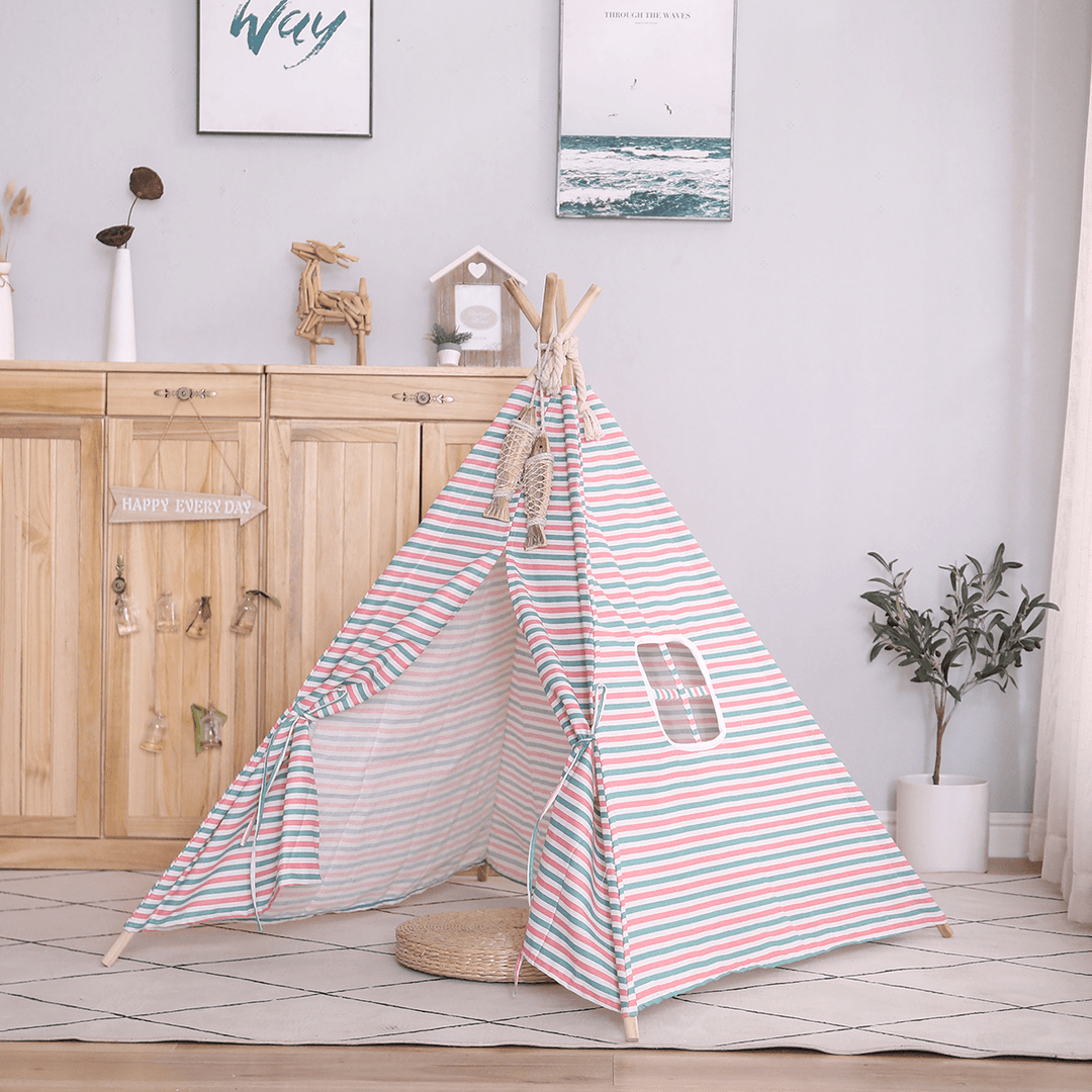 Indoor Children Kids Play Tent Teepee Wigwam Gift Pretend Playhouse Sleeping Dome Toys Castle Cubby - MRSLM