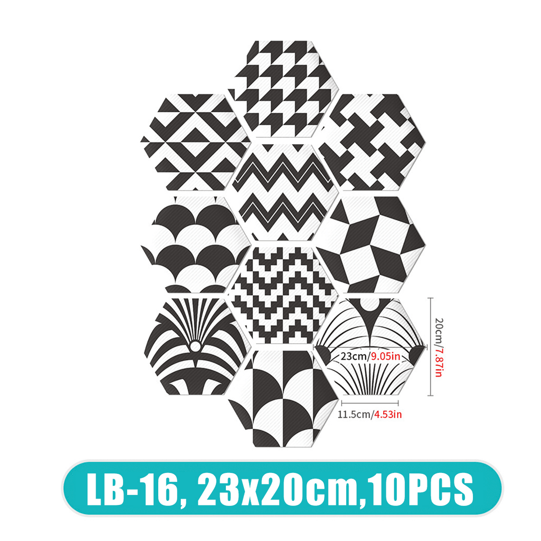 Hexagonal Floor Stickers Special-Shaped Tile Stickers Self-Adhesive Bathroom Toilet Waterproof and Wear-Resistant Wall Stickers Floor Stickers - MRSLM