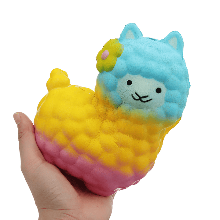 Colorful Alpacas Squishy 18*14CM Slow Rising Collection Gift Soft Toy - MRSLM