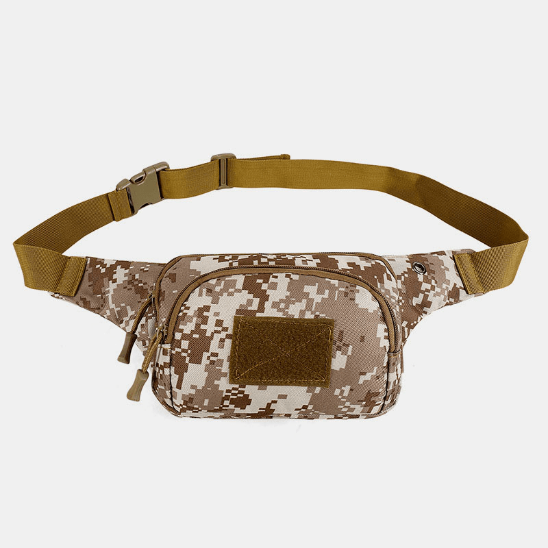 Men Nylon Multi-Carry Multi-Pocket Outdoor Tactical Camouflage Riding Waist Bag Shoulder Bag Chest Bag - MRSLM