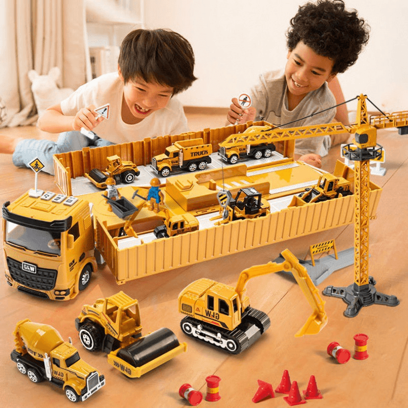 Tower Crane Toy Alloy Engineering Vehicle Set - MRSLM