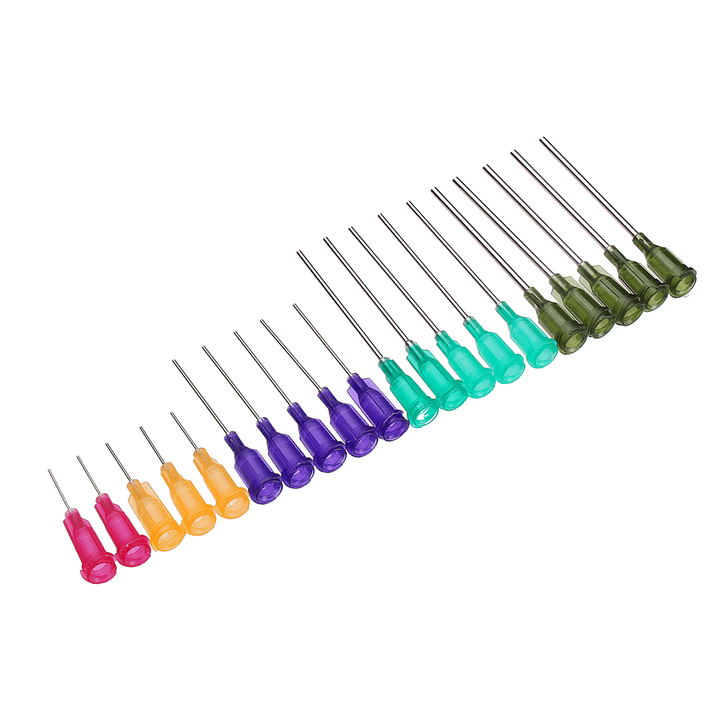 60Pcs/Set Dispensing Needle Kits Blunt Tip Syringe Needles Cap for Refilling and Measuring Liquids Industrial Glue Applicator - MRSLM