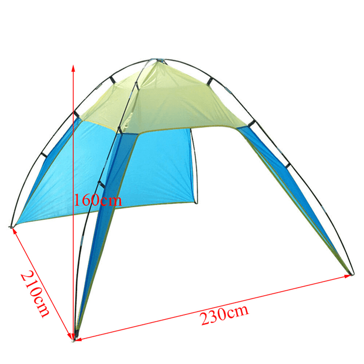 Ipree® 230 X 210 X 160/90 X 82 X 62Inch P-Op up Portable Beach Canopy UV Sun Shade Shelter Triangle Outdoor Camping Tent - MRSLM