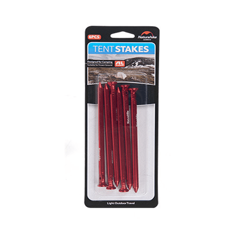 Naturehike NH17D024-D 6Pcs Tent Pegs 7001 Aluminium Alloy Nails Camping Stake Accessories - MRSLM