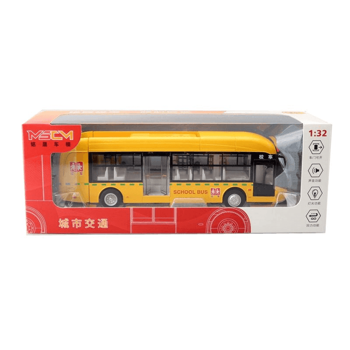 Simulation Alloy Car Model 1 32 Sightseeing Bus Electric Bus - MRSLM