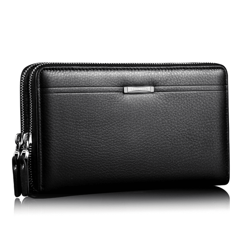 Men Clutch Wallet Waterproof Business Long Zipper Wallet Phone Holder - MRSLM