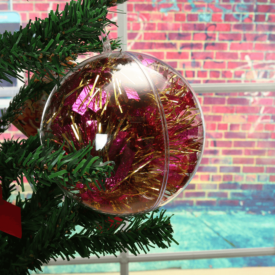 10Pcs 50/70/100/120Mm Christmas Magic Ball Clear Transparent Tree Balls Bauble Christmas Ornament Home Decorations Gift - MRSLM