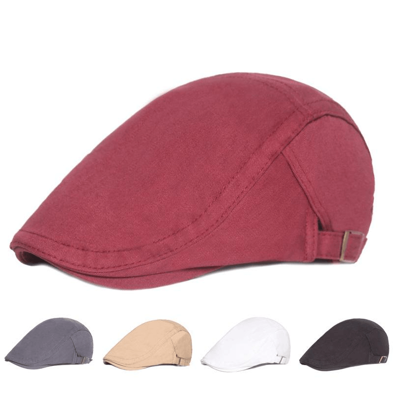 Solid Color Peaked Cap, Literary Youth Beret - MRSLM