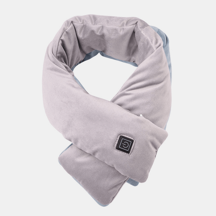 Unisex Fleece Cotton Smart Heating Scarf USB Winter Electric Warming Scarf Neck Protector Cold Charging Scarf - MRSLM